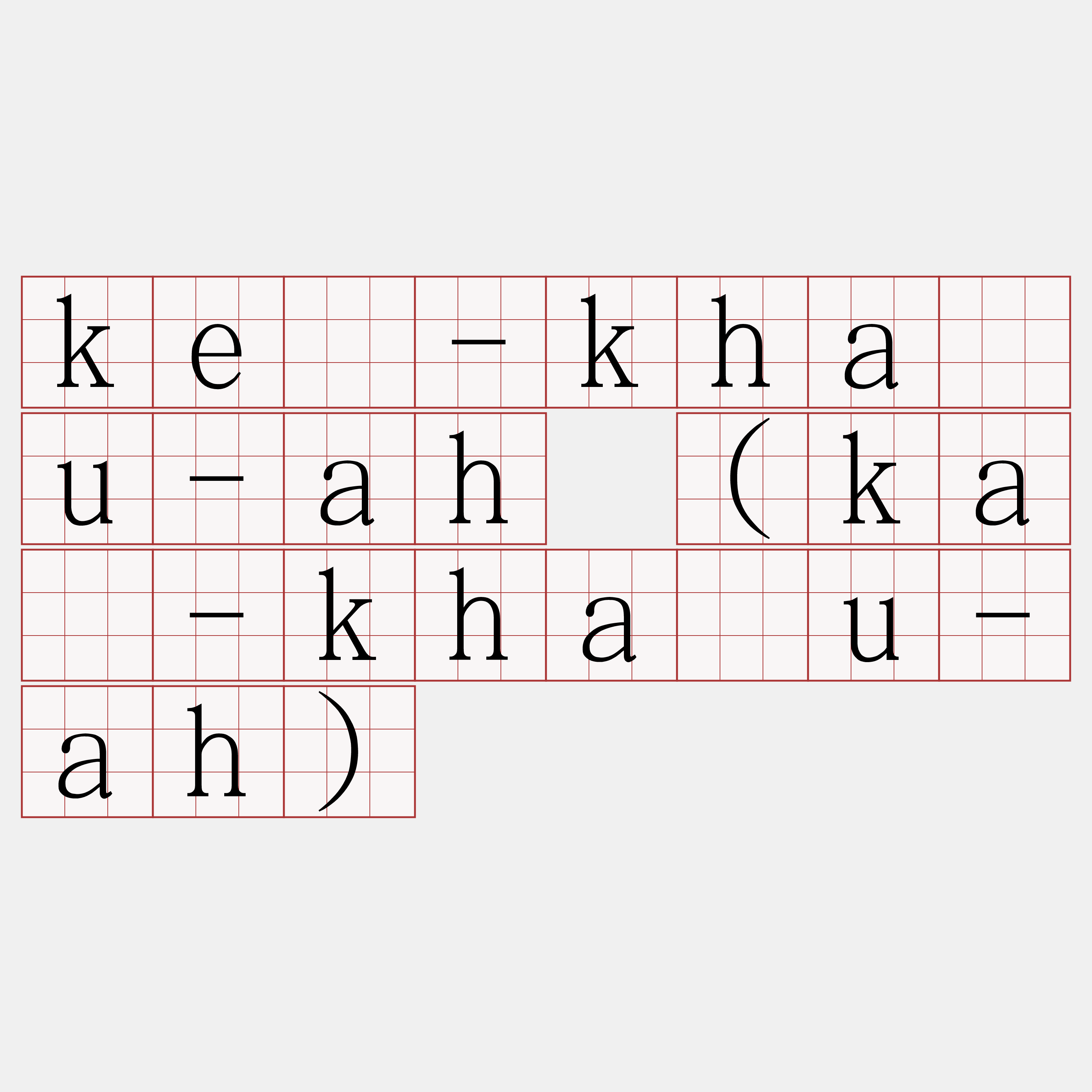 ké-khàu-ah (ká-khàu-ah)